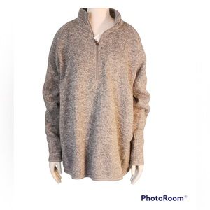 🍄 Stormpack Grey Pullover, w/Zip Front, Size L